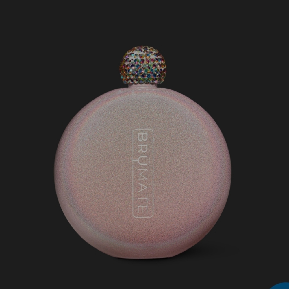 Blush glitter brumate flask